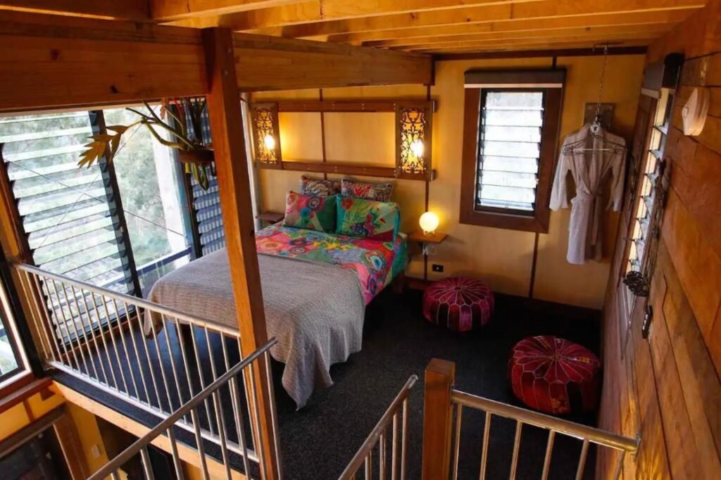 bedroom, treehouse hotel in Nerenwood on the Gold Coast